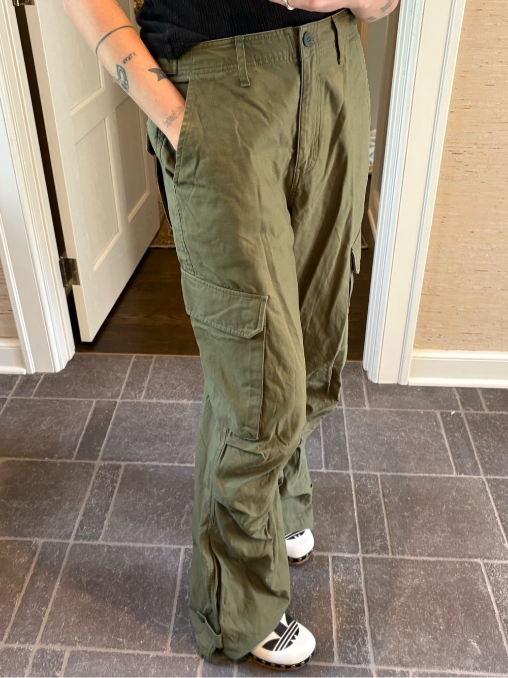 Kith Olive Green woman’s Cargo Pants - Classic Utility Style